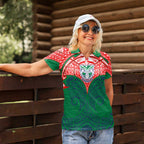 Personalized New Zealand Warriors Women Polo Shirt Polynesian Tribal Pattern Style