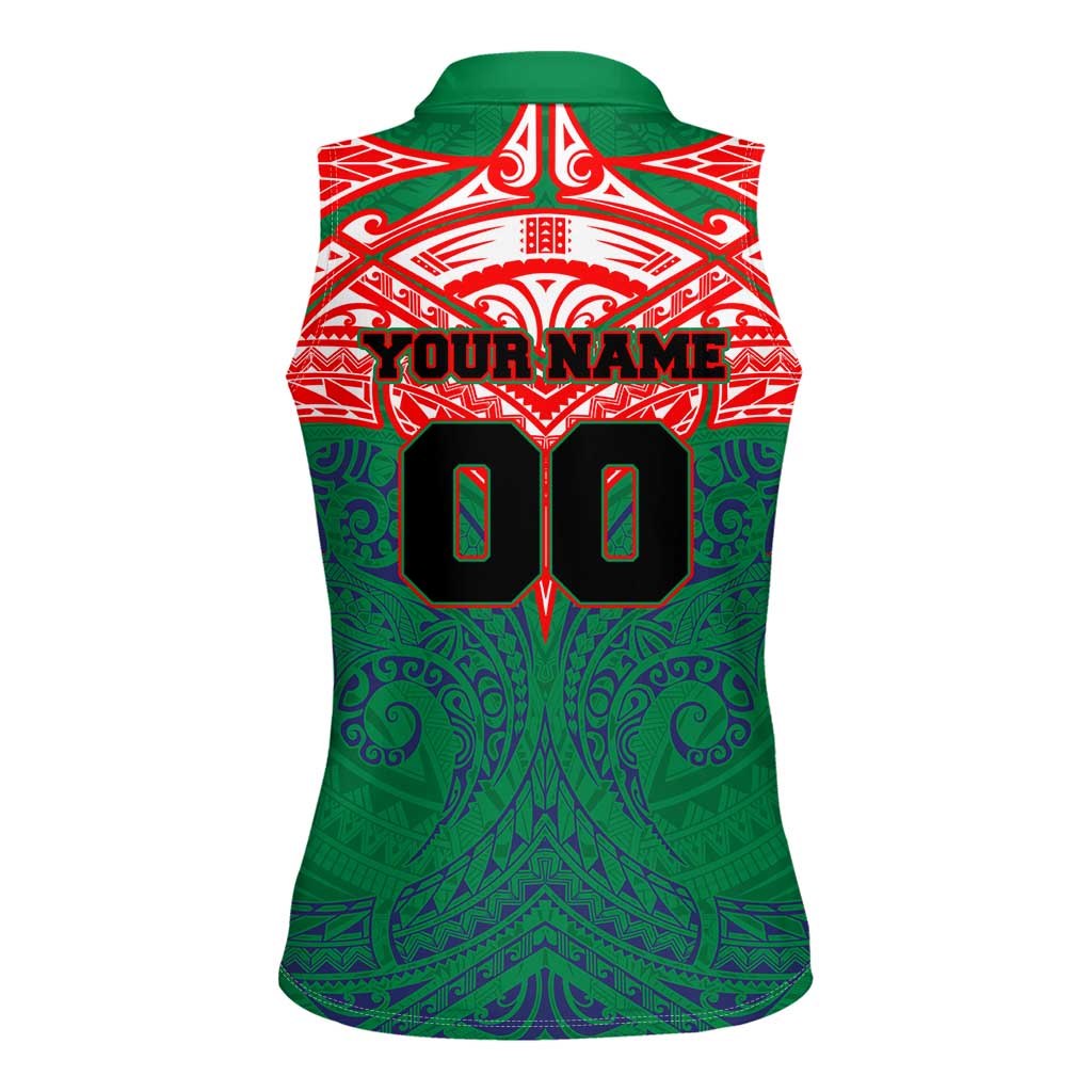 Personalized New Zealand Warriors Women Sleeveless Polo Shirt Polynesian Tribal Pattern Style