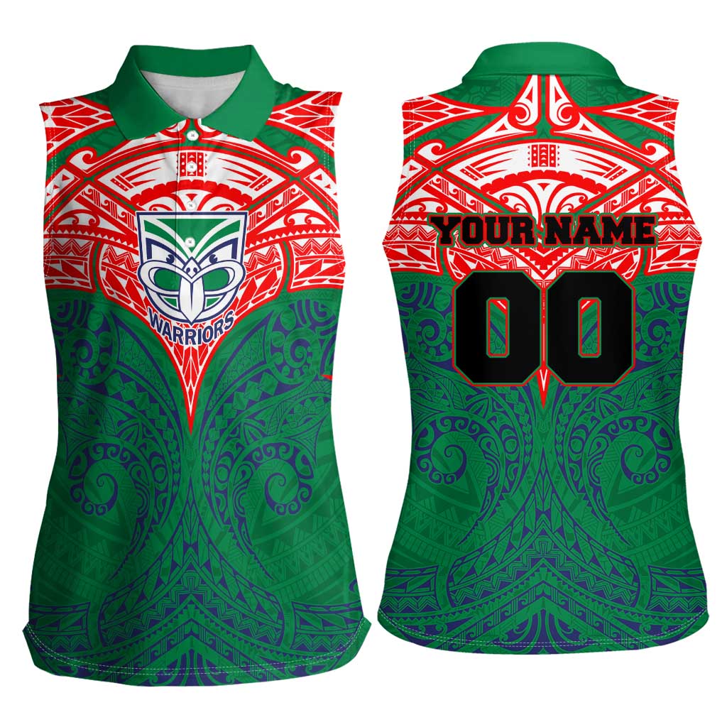 Personalized New Zealand Warriors Women Sleeveless Polo Shirt Polynesian Tribal Pattern Style