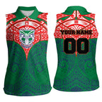 Personalized New Zealand Warriors Women Sleeveless Polo Shirt Polynesian Tribal Pattern Style