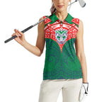 Personalized New Zealand Warriors Women Sleeveless Polo Shirt Polynesian Tribal Pattern Style