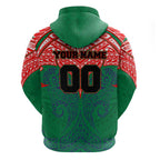 Personalized New Zealand Warriors Zip Hoodie Polynesian Tribal Pattern Style
