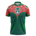 Personalized New Zealand Warriors Zipper Polo Shirt Polynesian Tribal Pattern Style
