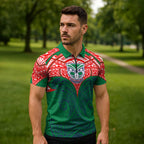 Personalized New Zealand Warriors Zipper Polo Shirt Polynesian Tribal Pattern Style