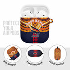 Personalized Adelaide Crows AirPods Case Polynesian Tribal Pattern Heritage Football