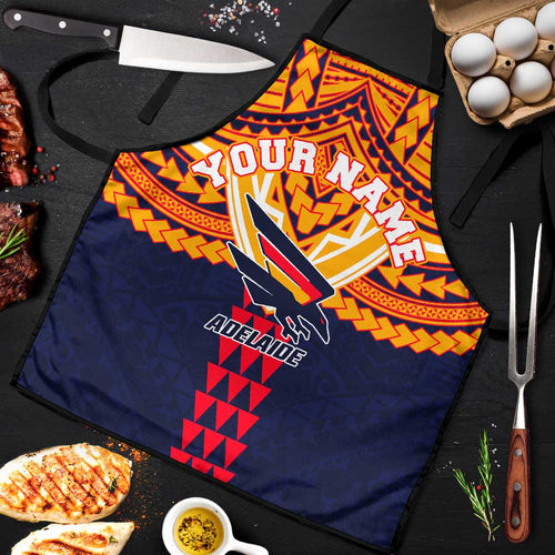 Personalized Adelaide Crows Apron Polynesian Tribal Pattern Heritage Football
