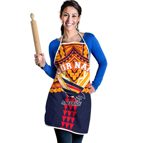 Personalized Adelaide Crows Apron Polynesian Tribal Pattern Heritage Football
