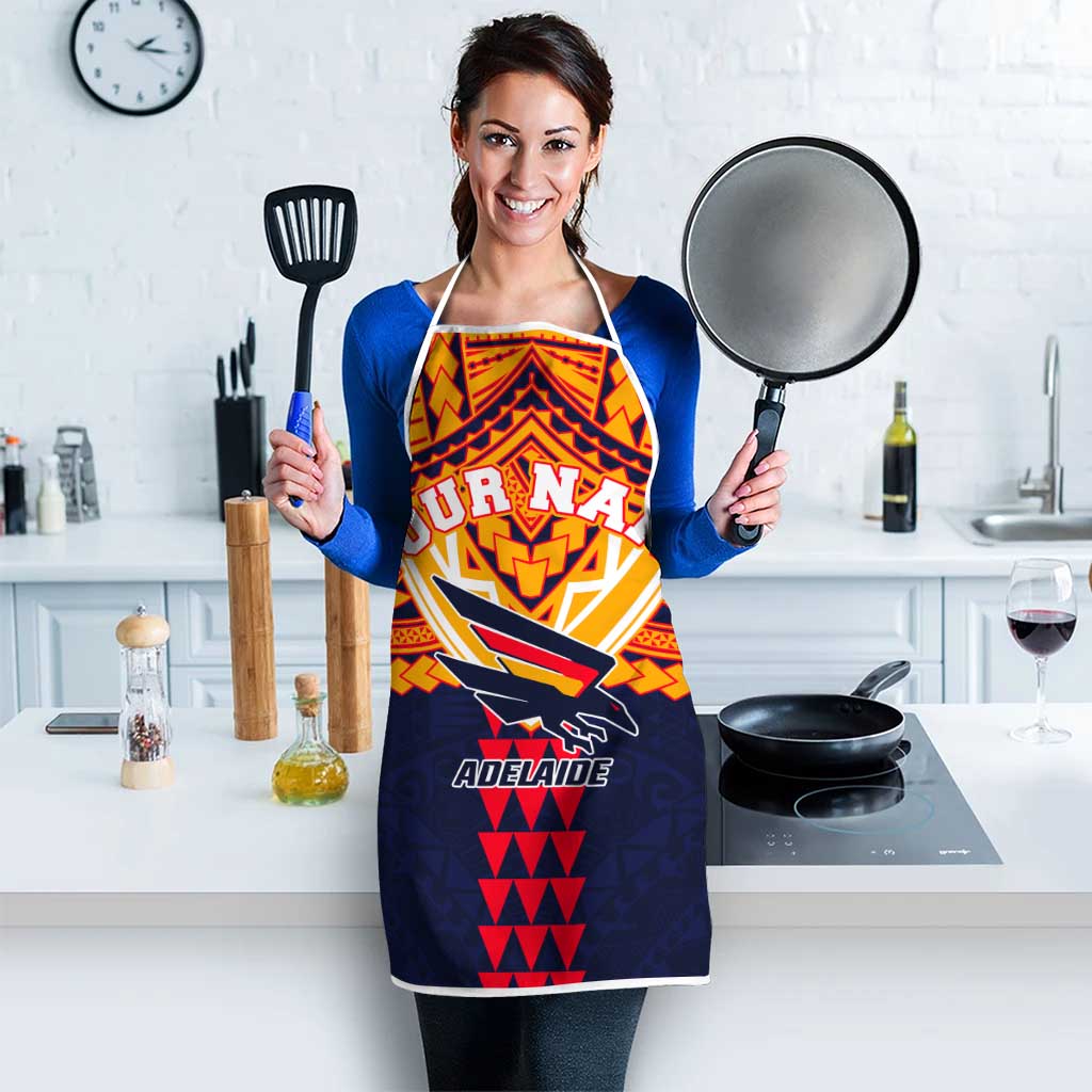 Personalized Adelaide Crows Apron Polynesian Tribal Pattern Heritage Football
