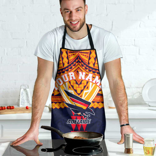Personalized Adelaide Crows Apron Polynesian Tribal Pattern Heritage Football