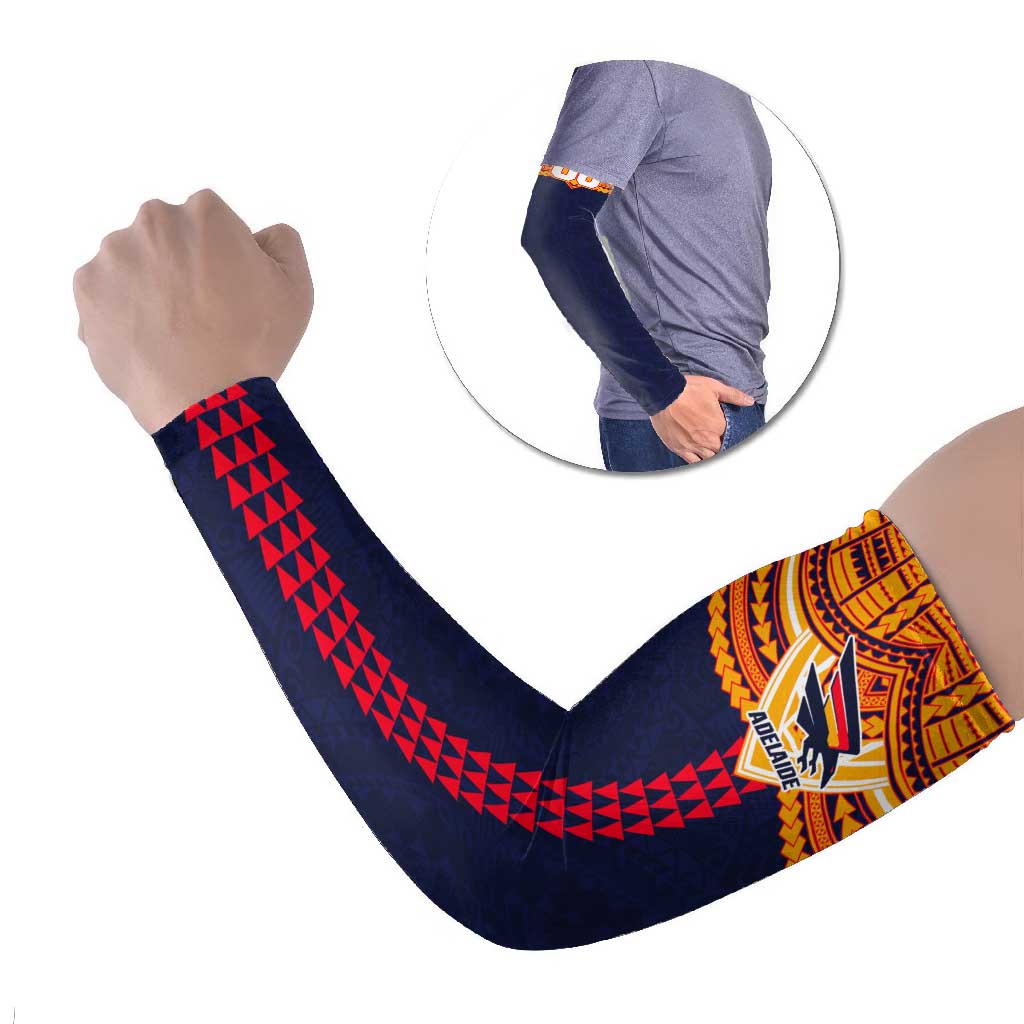 Personalized Adelaide Crows Arm Sleeves Polynesian Tribal Pattern Heritage Football