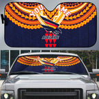 Personalized Adelaide Crows Auto Sun Shade Polynesian Tribal Pattern Heritage Football