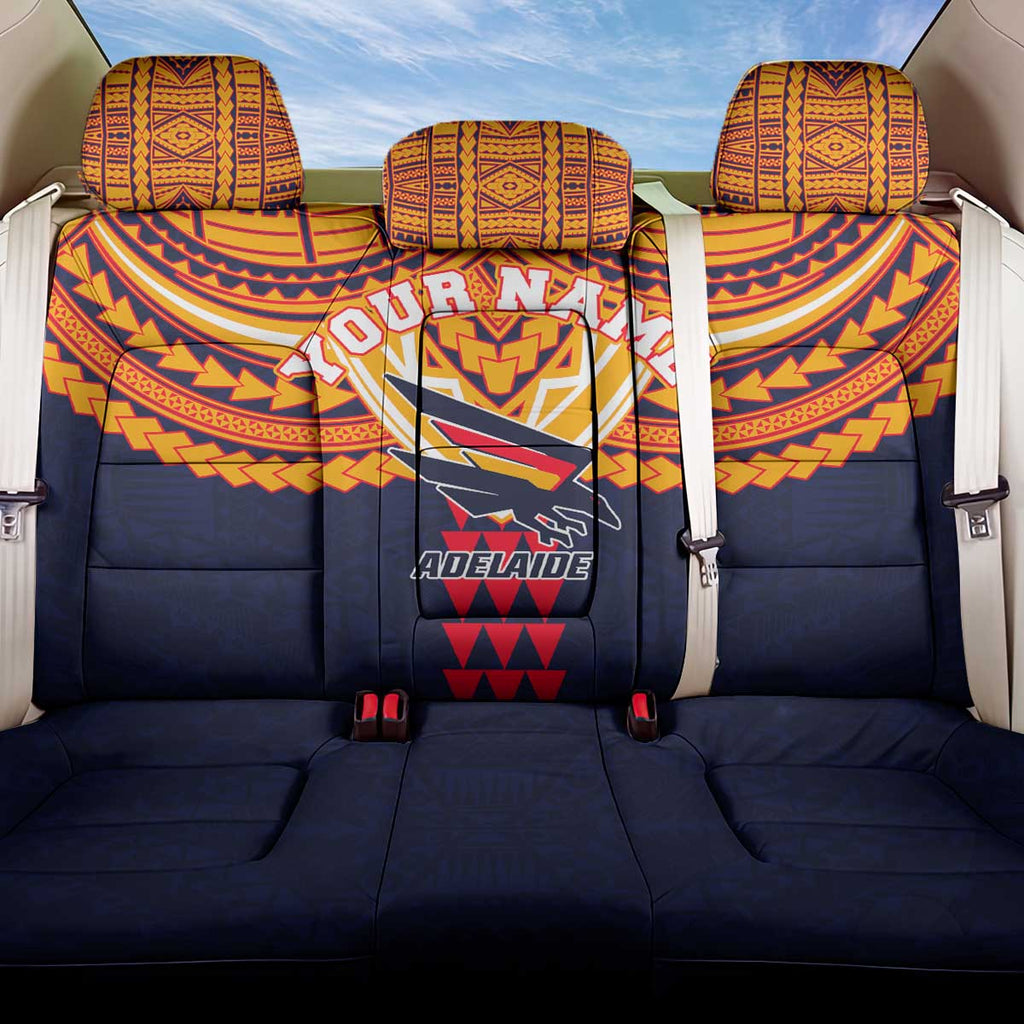 Personalized Adelaide Crows Back Car Seat Cover Polynesian Tribal Pattern Heritage Football