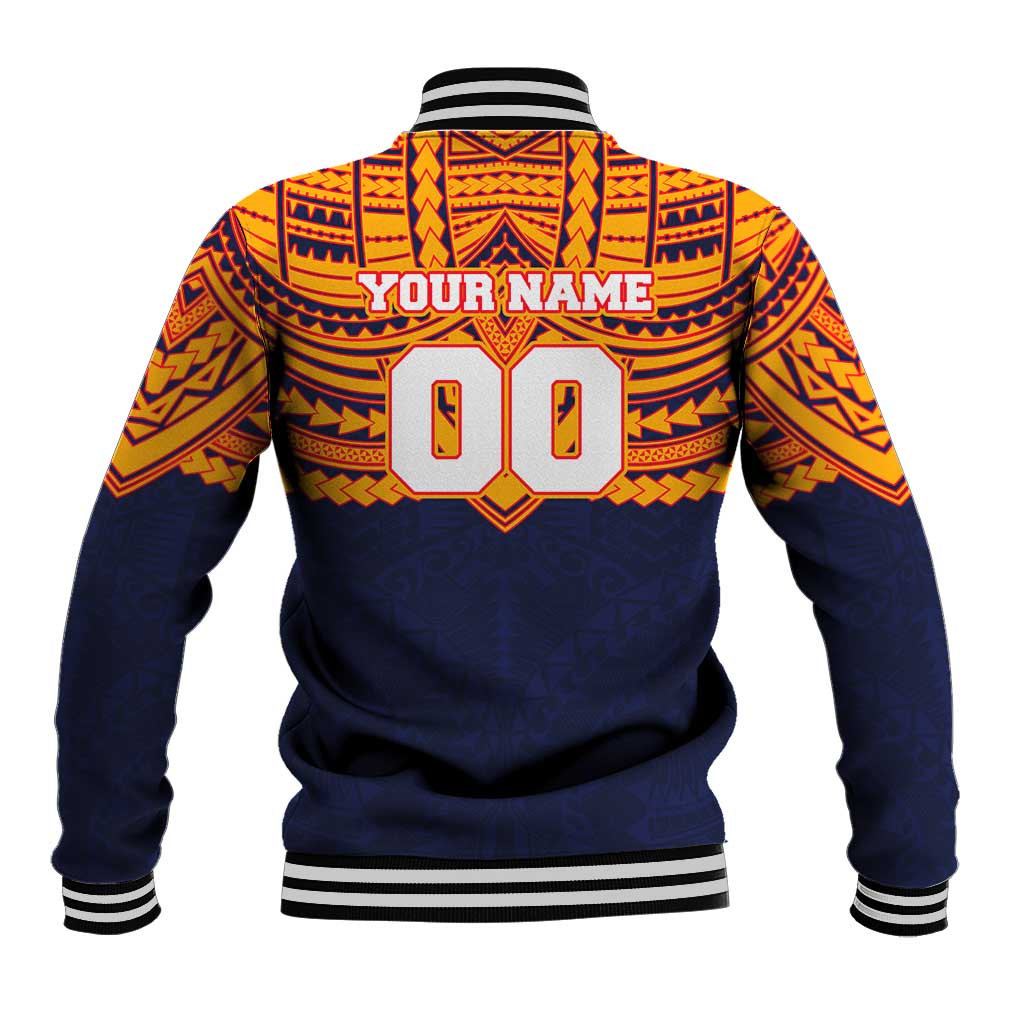Personalized Adelaide Crows Baseball Jacket Polynesian Tribal Pattern Heritage Football