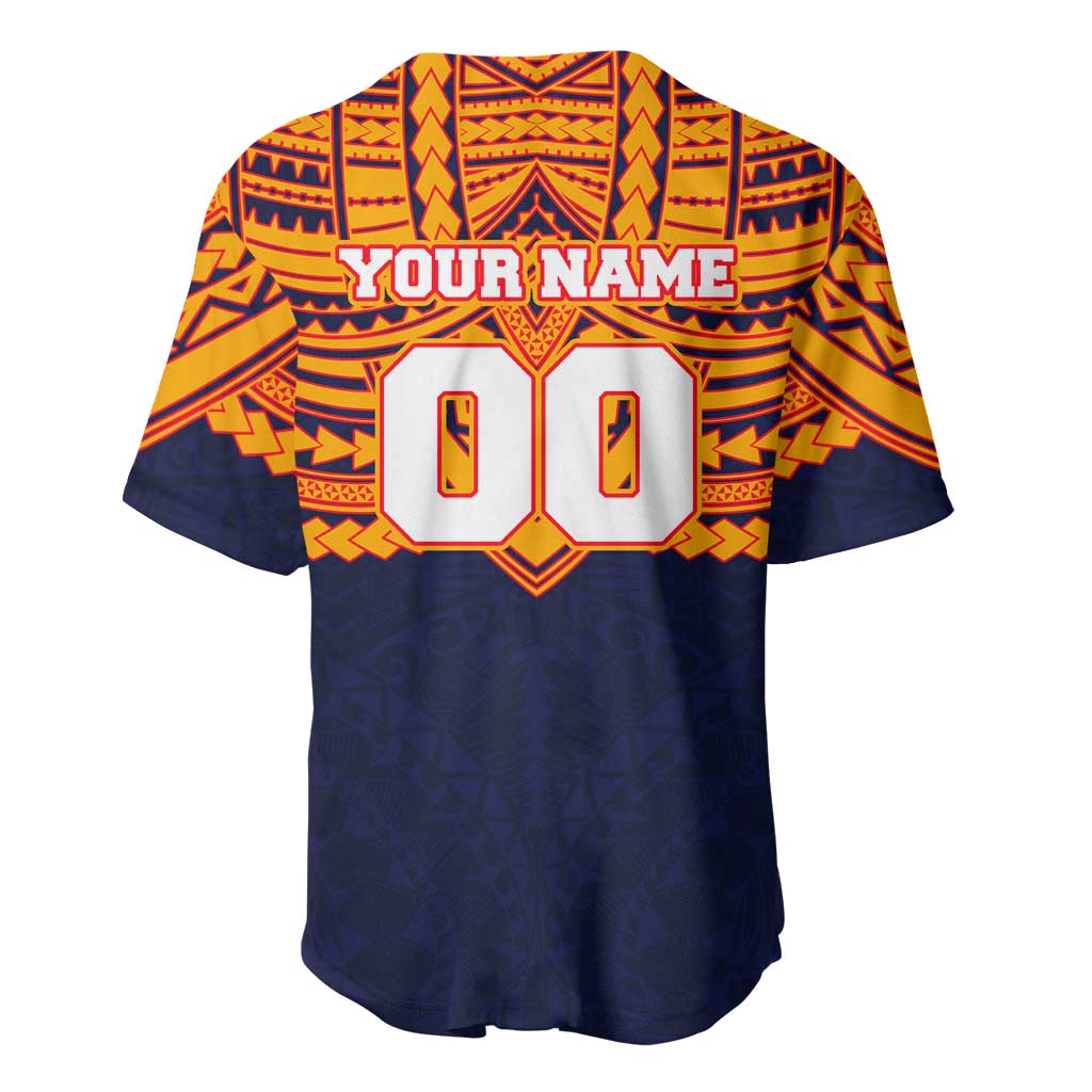 Personalized Adelaide Crows Baseball Jersey Polynesian Tribal Pattern Heritage Football