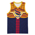 Personalized Adelaide Crows Basketball Jersey Polynesian Tribal Pattern Heritage Football