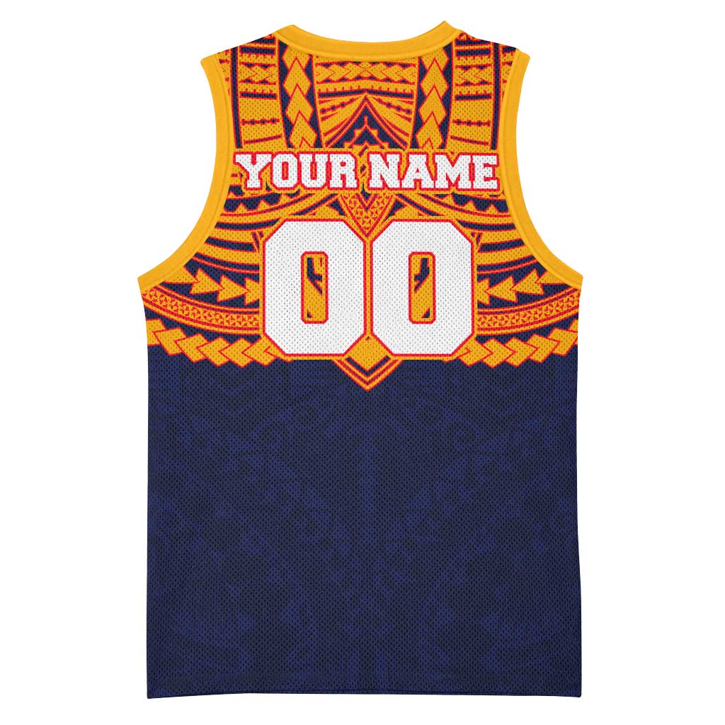 Personalized Adelaide Crows Basketball Jersey Polynesian Tribal Pattern Heritage Football