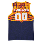 Personalized Adelaide Crows Basketball Jersey Polynesian Tribal Pattern Heritage Football