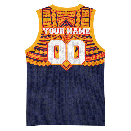 Personalized Adelaide Crows Basketball Jersey Polynesian Tribal Pattern Heritage Football