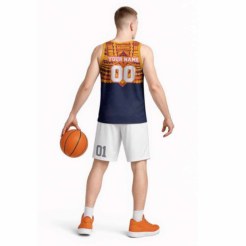 Personalized Adelaide Crows Basketball Jersey Polynesian Tribal Pattern Heritage Football