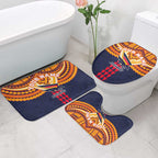 Personalized Adelaide Crows Bathroom Set Polynesian Tribal Pattern Heritage Football
