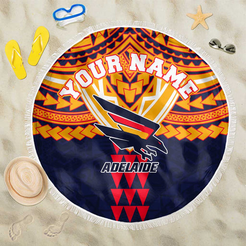 Personalized Adelaide Crows Beach Blanket Polynesian Tribal Pattern Heritage Football