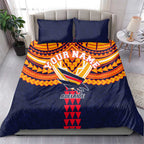 Personalized Adelaide Crows Bedding Set Polynesian Tribal Pattern Heritage Football