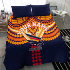 Personalized Adelaide Crows Bedding Set Polynesian Tribal Pattern Heritage Football