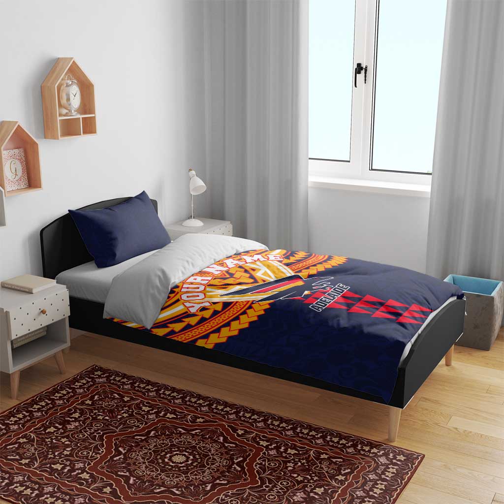 Personalized Adelaide Crows Bedding Set Polynesian Tribal Pattern Heritage Football