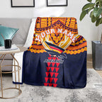 Personalized Adelaide Crows Blanket Polynesian Tribal Pattern Heritage Football