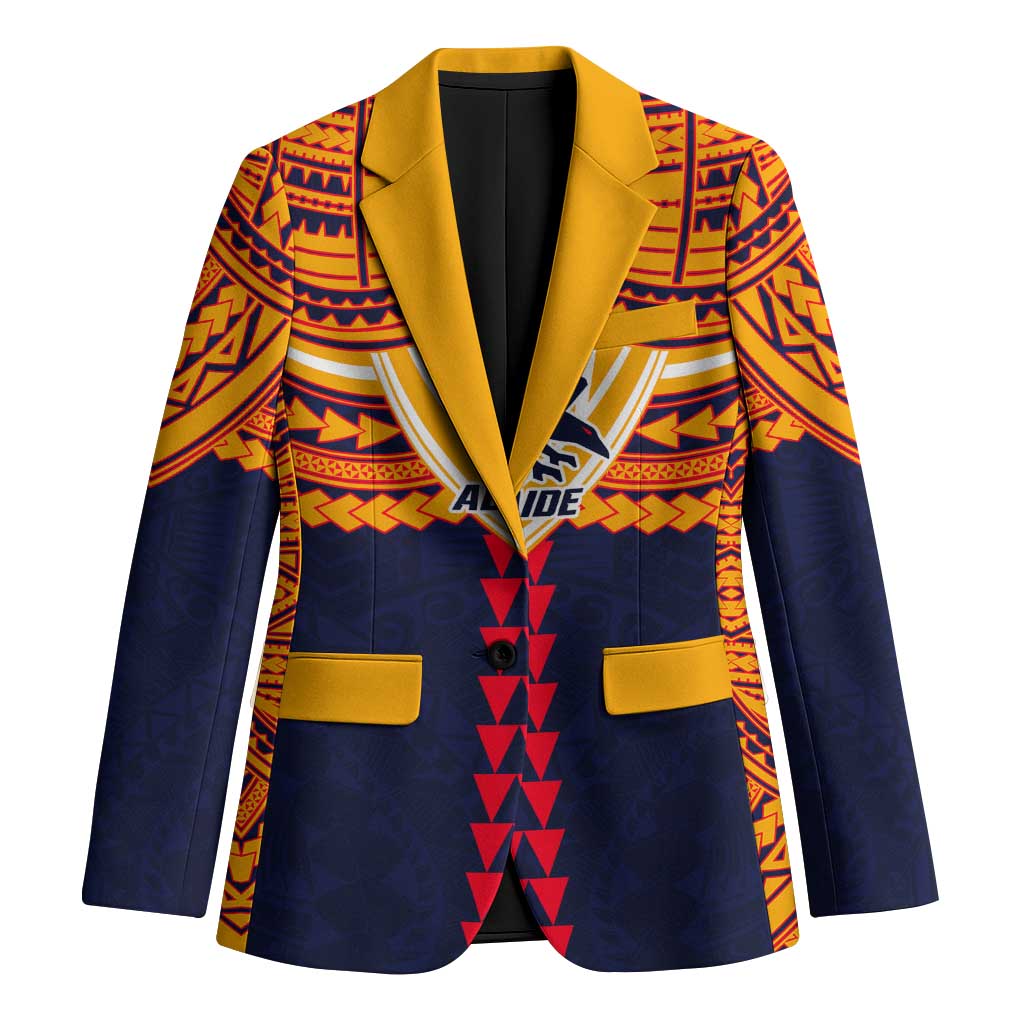 Personalized Adelaide Crows Blazer Polynesian Tribal Pattern Heritage Football