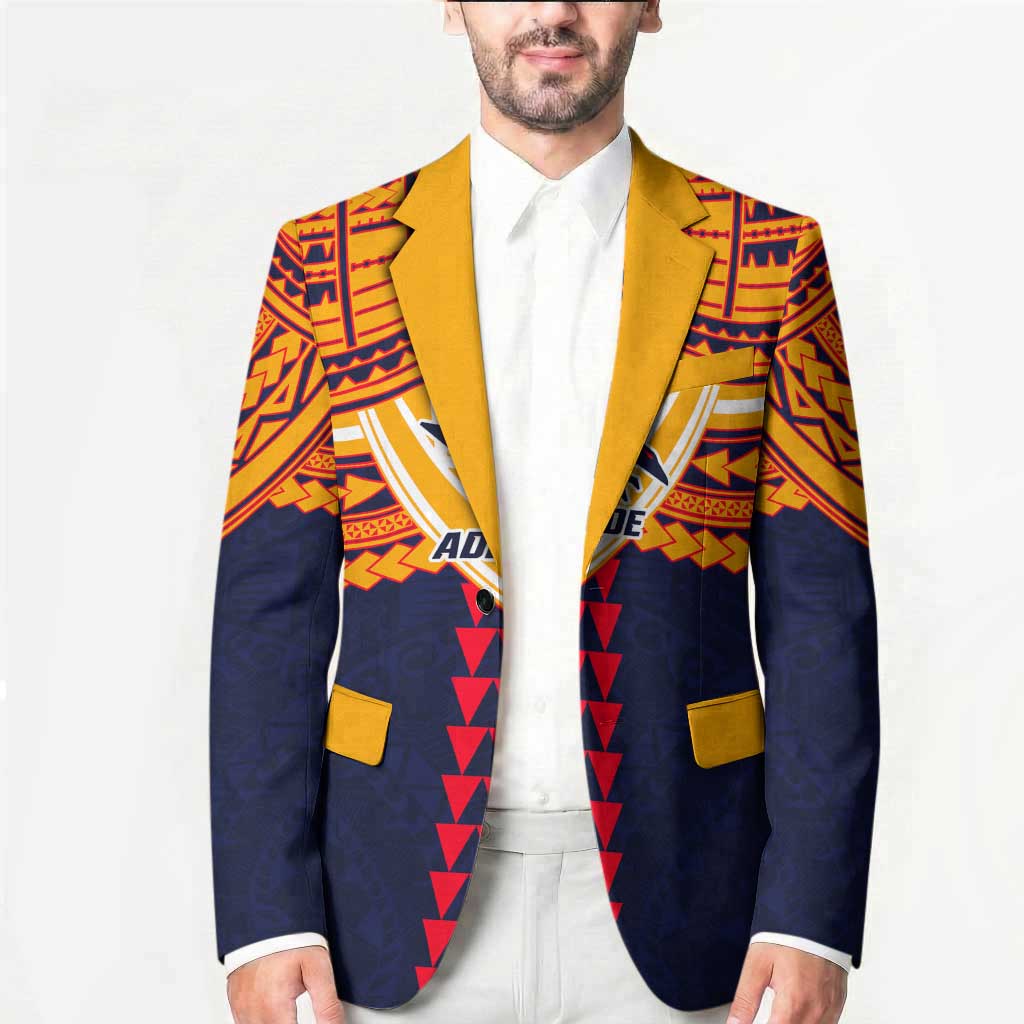 Personalized Adelaide Crows Blazer Polynesian Tribal Pattern Heritage Football