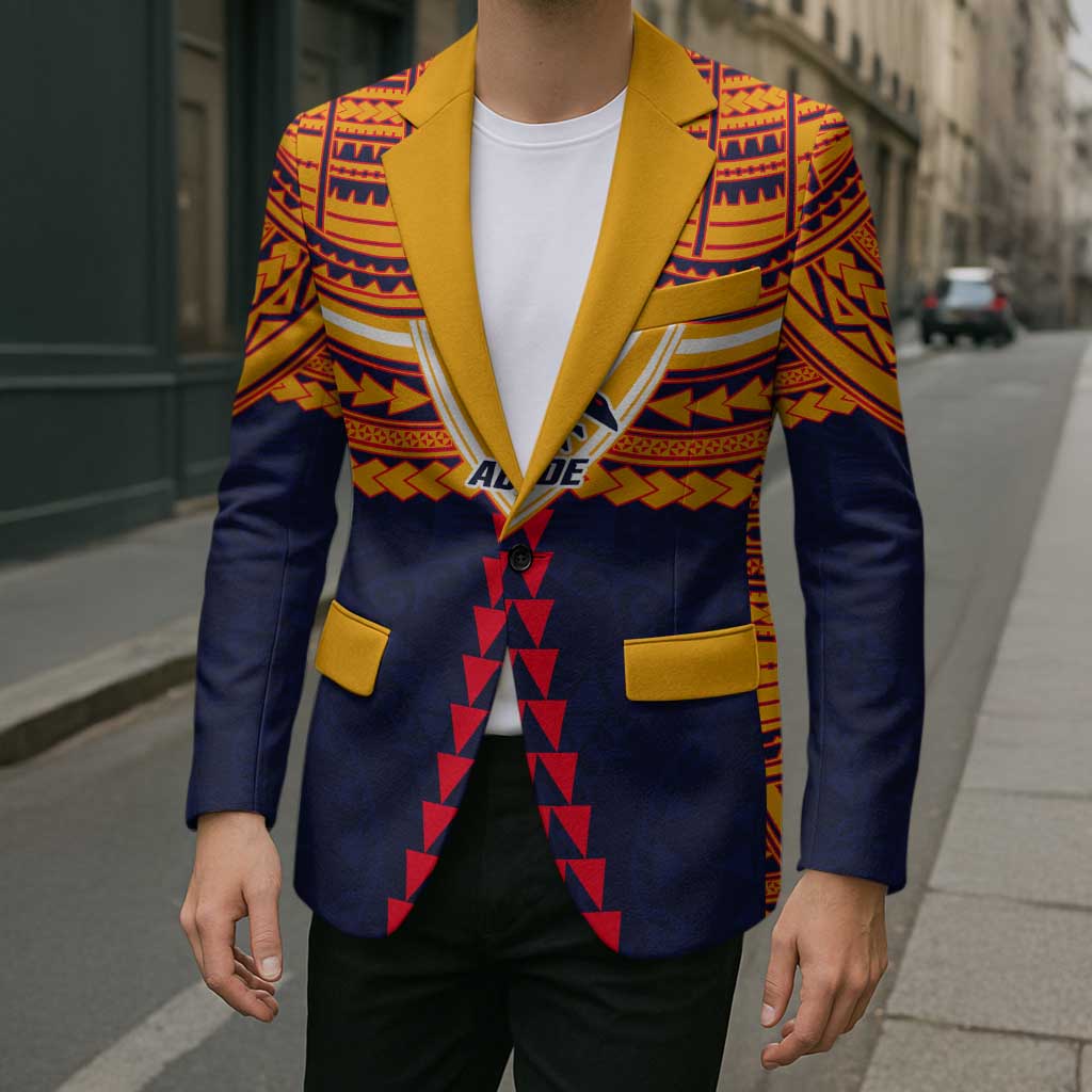 Personalized Adelaide Crows Blazer Polynesian Tribal Pattern Heritage Football