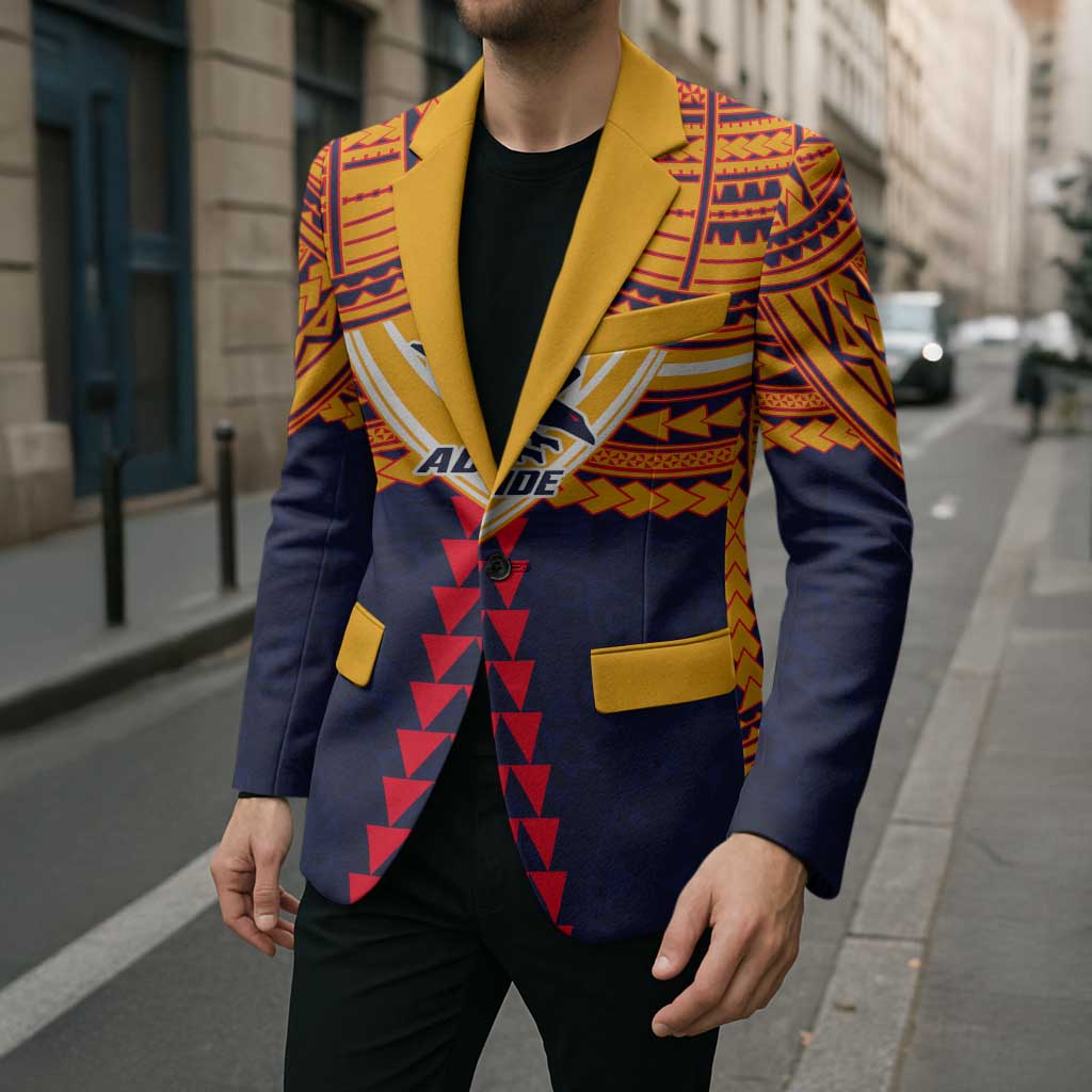 Personalized Adelaide Crows Blazer Polynesian Tribal Pattern Heritage Football