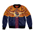 Personalized Adelaide Crows Bomber Jacket Polynesian Tribal Pattern Heritage Football