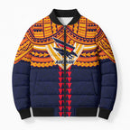 Personalized Adelaide Crows Bomber Puffer Jacket Polynesian Tribal Pattern Heritage Football