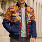 Personalized Adelaide Crows Bomber Puffer Jacket Polynesian Tribal Pattern Heritage Football