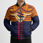 Personalized Adelaide Crows Bomber Puffer Jacket Polynesian Tribal Pattern Heritage Football