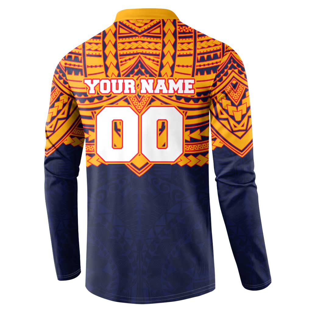 Personalized Adelaide Crows Button Sweatshirt Polynesian Tribal Pattern Heritage Football