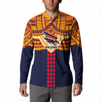 Personalized Adelaide Crows Button Sweatshirt Polynesian Tribal Pattern Heritage Football