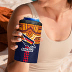 Personalized Adelaide Crows 4 in 1 Can Cooler Tumbler Polynesian Tribal Pattern Heritage Football