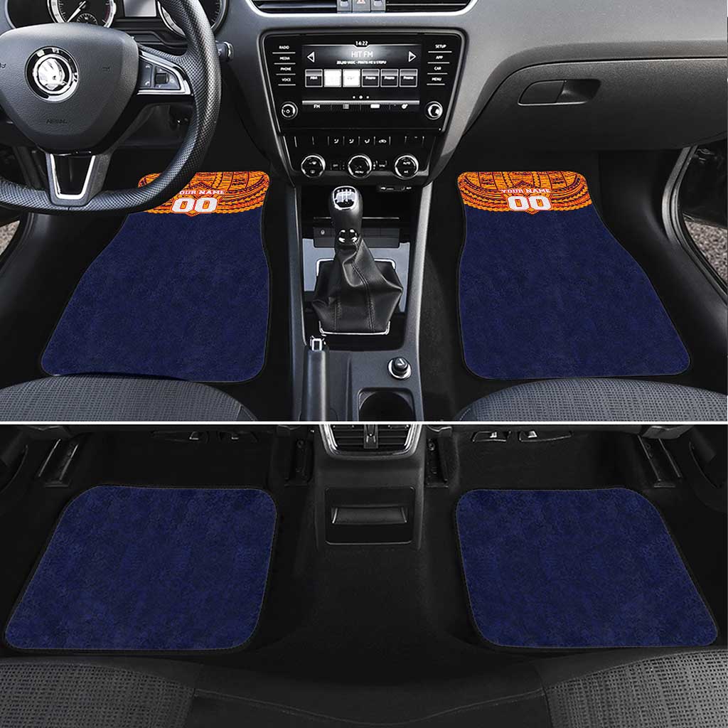 Personalized Adelaide Crows Car Mats Polynesian Tribal Pattern Heritage Football