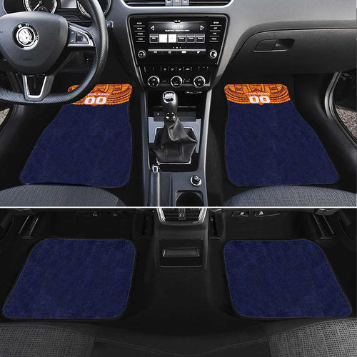 Personalized Adelaide Crows Car Mats Polynesian Tribal Pattern Heritage Football