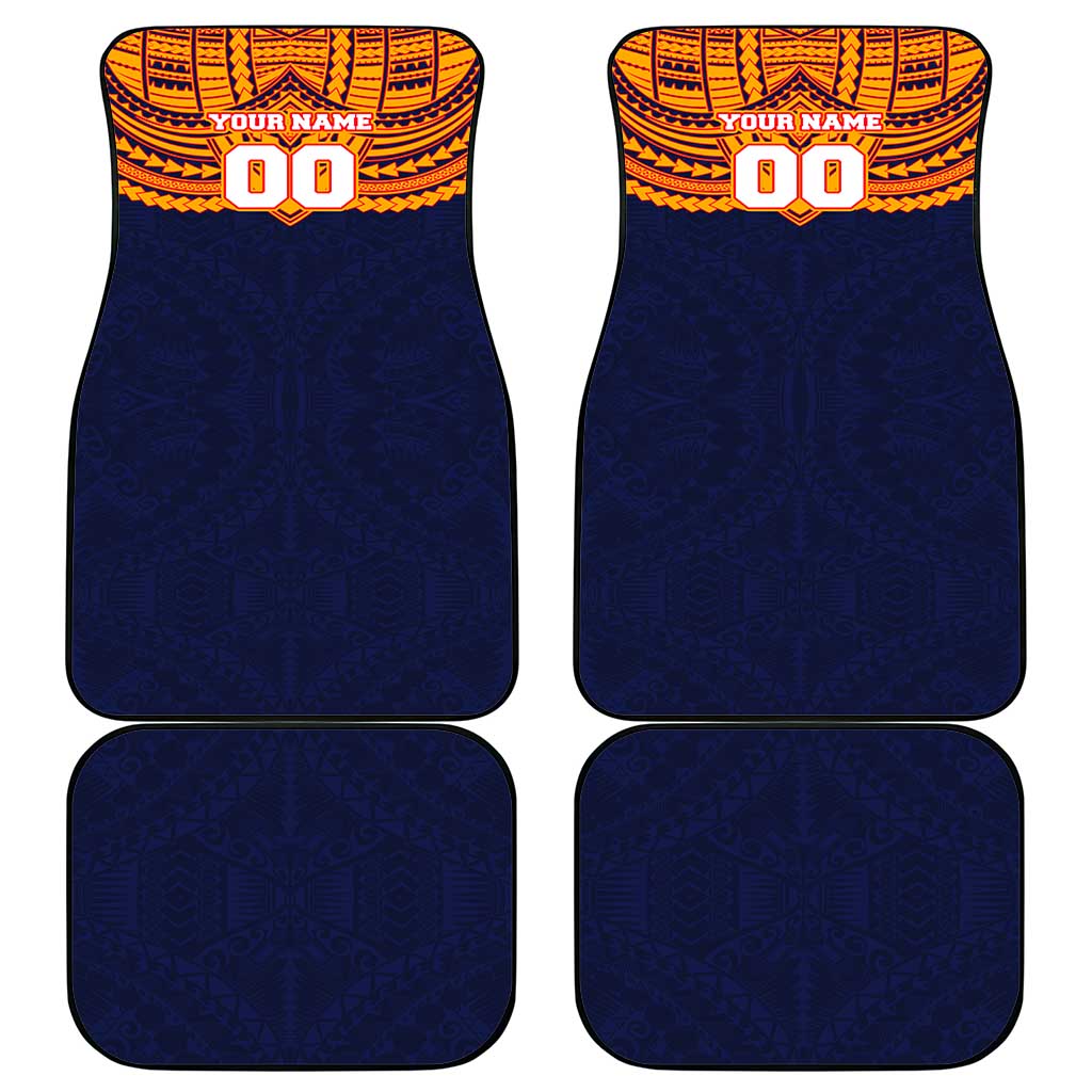 Personalized Adelaide Crows Car Mats Polynesian Tribal Pattern Heritage Football
