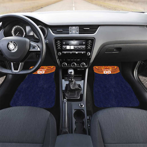 Personalized Adelaide Crows Car Mats Polynesian Tribal Pattern Heritage Football