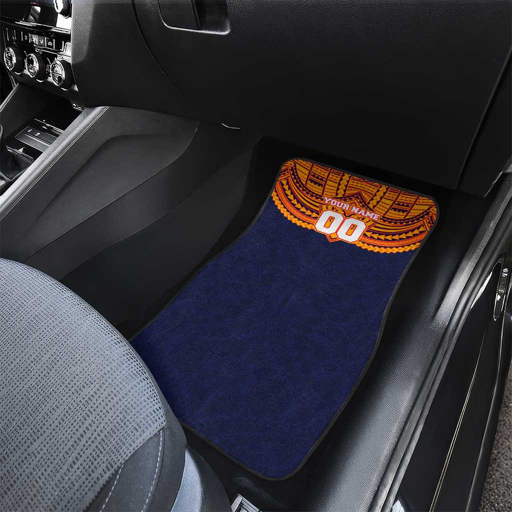 Personalized Adelaide Crows Car Mats Polynesian Tribal Pattern Heritage Football