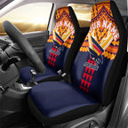 Personalized Adelaide Crows Car Seat Cover Polynesian Tribal Pattern Heritage Football