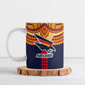 Personalized Adelaide Crows Ceramic Mug Polynesian Tribal Pattern Heritage Football