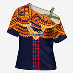 Personalized Adelaide Crows Cross Shoulder Shirt Polynesian Tribal Pattern Heritage Football