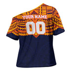 Personalized Adelaide Crows Cross Shoulder Shirt Polynesian Tribal Pattern Heritage Football