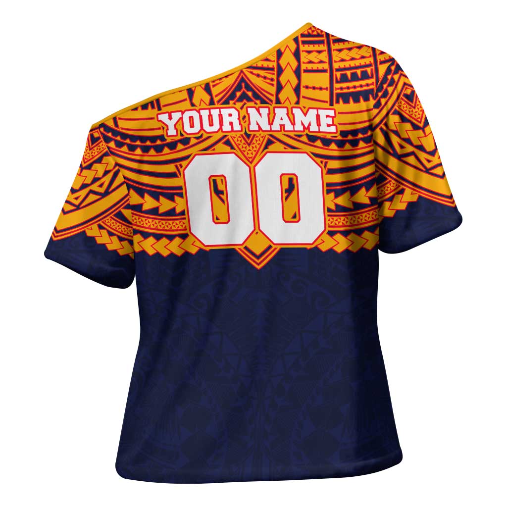 Personalized Adelaide Crows Cross Shoulder Shirt Polynesian Tribal Pattern Heritage Football